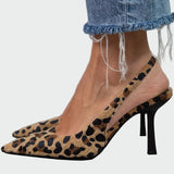 Anna Elegantné Slingback Topánky s Vysokým Podpätkom