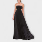 Mireille - Elegantné Maxi Šaty s Plisé a Výstrihmi