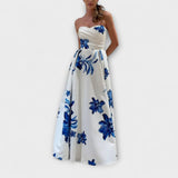Rosalie - Šik off-shoulder kvetinové maxi šaty