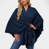 Daniela – Elegantné padajúce pončo s uzlom