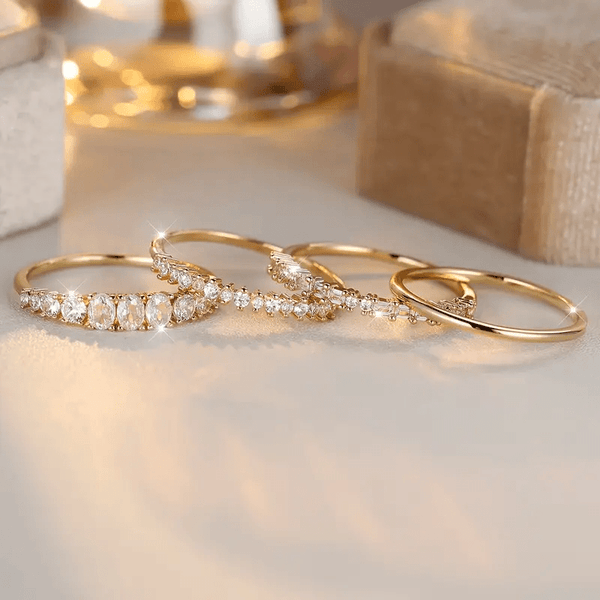 14k Zlaté Zirkóniové Náušnice – Luxusné prstene s trblietkami