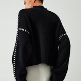 Alma | Oversize-Dolcevita pulóver s Piqué detailmi