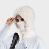 Dámska zimná beanie čiapka 3-v-1