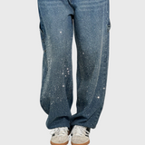Adelina - Dámske balónové carpenter jeans