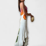 Sapphire - Elegantné Maxi Šaty s Patchworkom