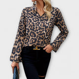 Voľná blúzka s leopardím vzorom