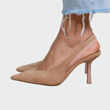 Sára Sofistikované Slingback Topánky s Úzkou Špičkou